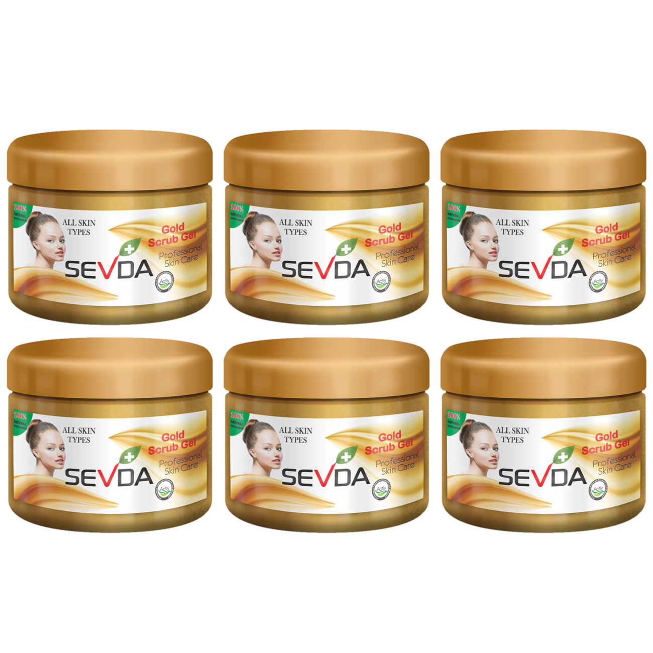 ژل لایه بردار سودا مدل gold حجم 250 میلی لیتر مجموعه 6 عددی